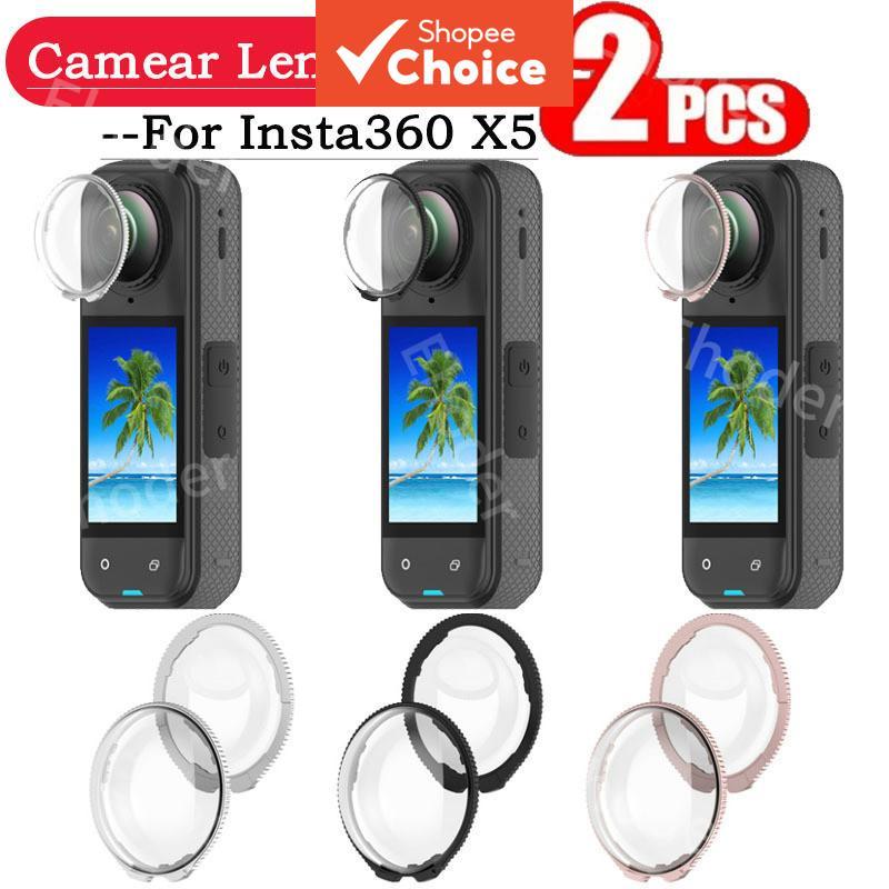 Protetor De Lente Anti-Risco Conjunto De 2 Pacotes Para Insta360 X5 X4 X3 Acessórios De Câmera De Ação Guarda De Vidro