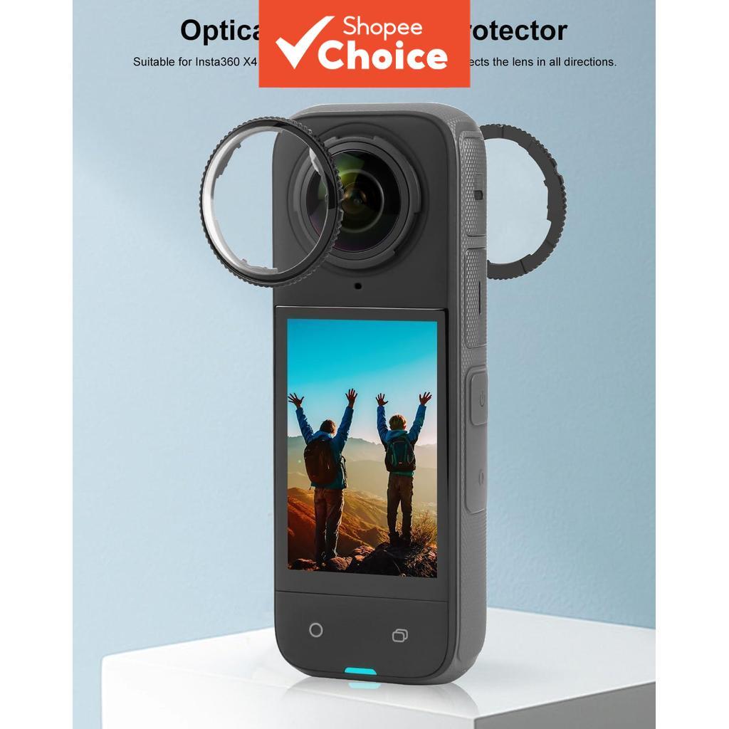 Para Insta360 X4 Lente Capa Durável Destacável Quadrado Guarda Anti-Risco Tampa Protetora