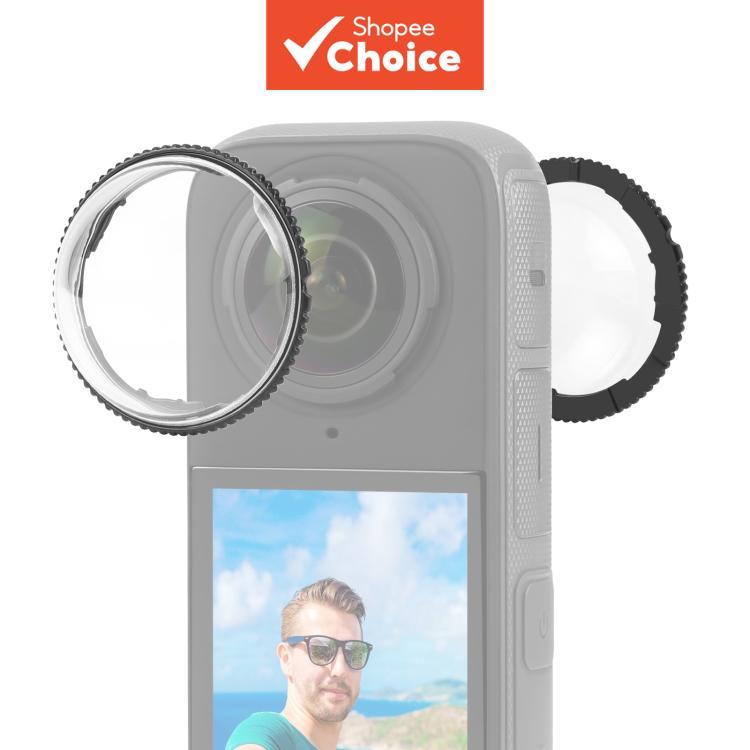 Capa de telefone capa protetora para Insta360 X4 PULUZ rotação PC lente guarda capa protetora transparente