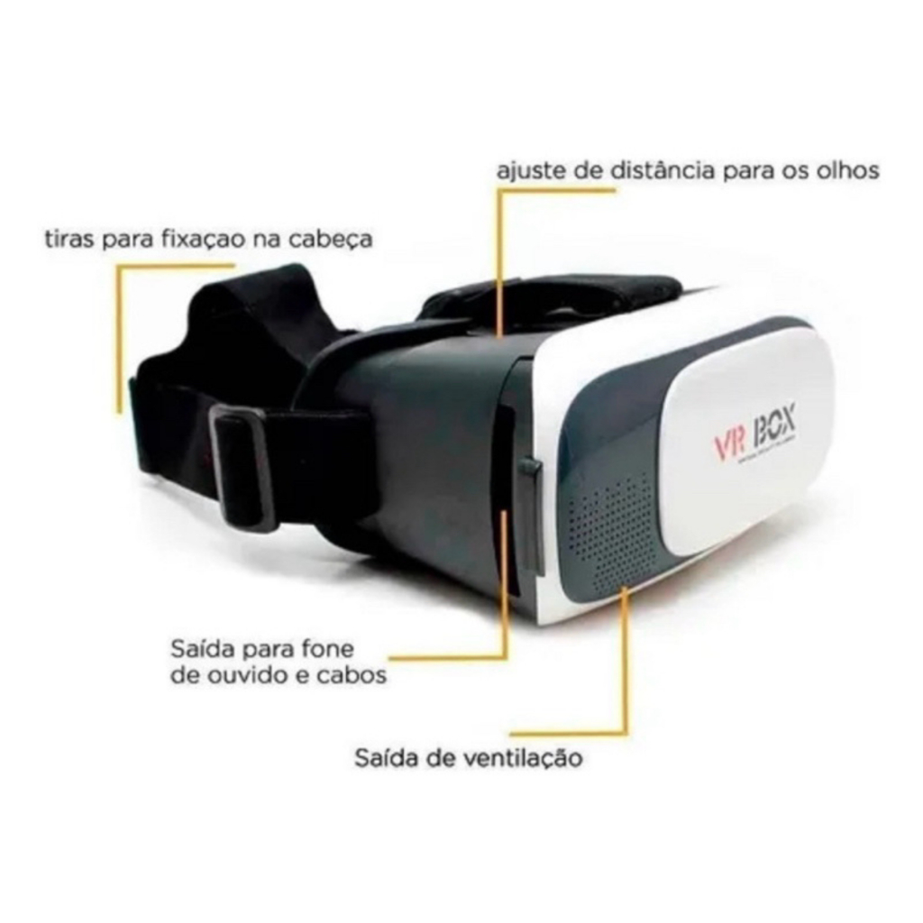 Oculos De Realidade Virtual 3d + Controle Bluetooth - Vr Box