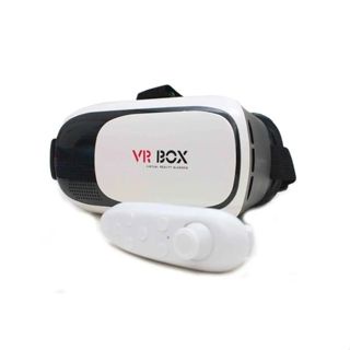 Oculos Realidade Virtual Branco + Controle Com Bluetooth