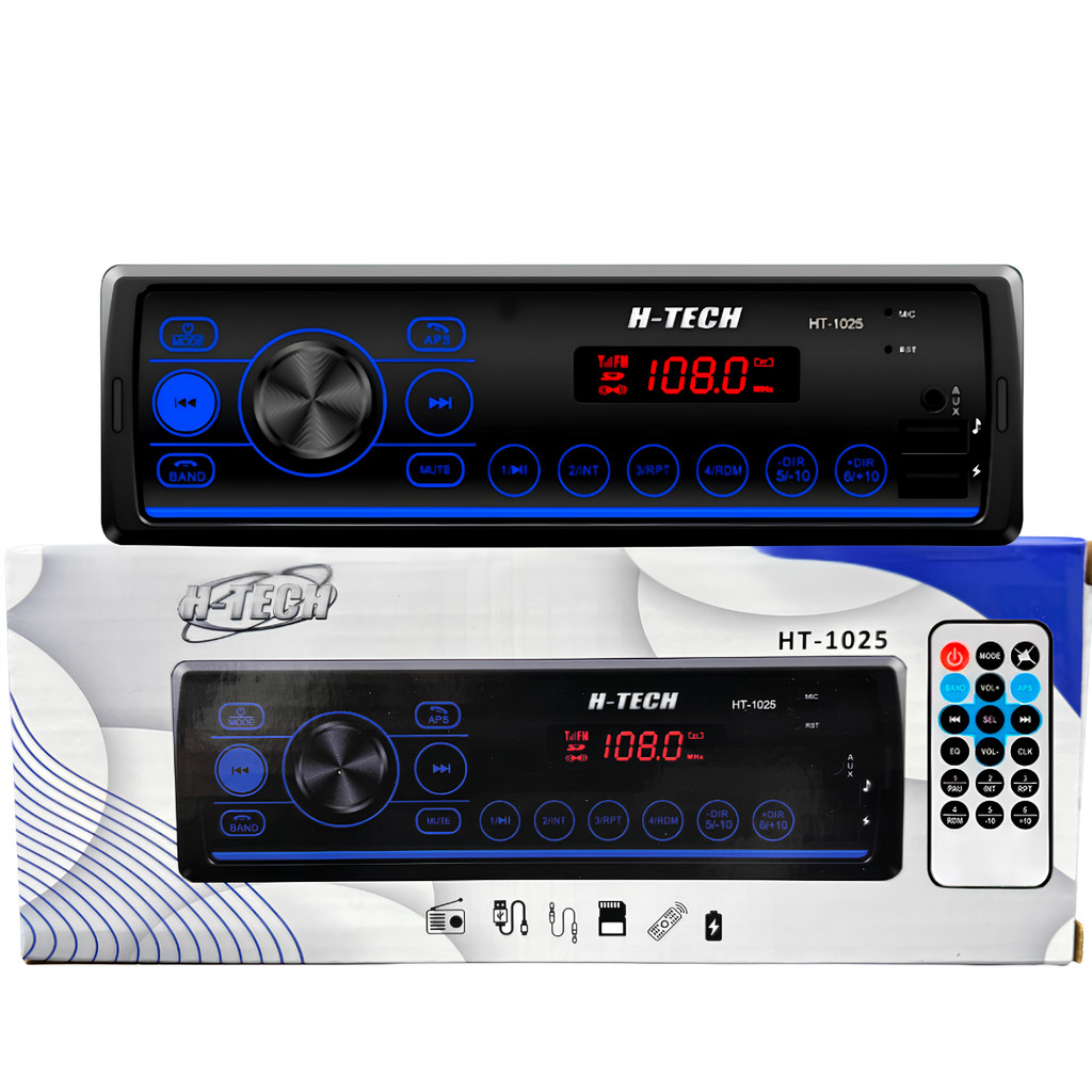 Som Automotivo Rádio Bluetooth Aparelho Rádio Com Controle Virtual Fm Mp3 Usb Compatível Com Pendrive Reprodução De M