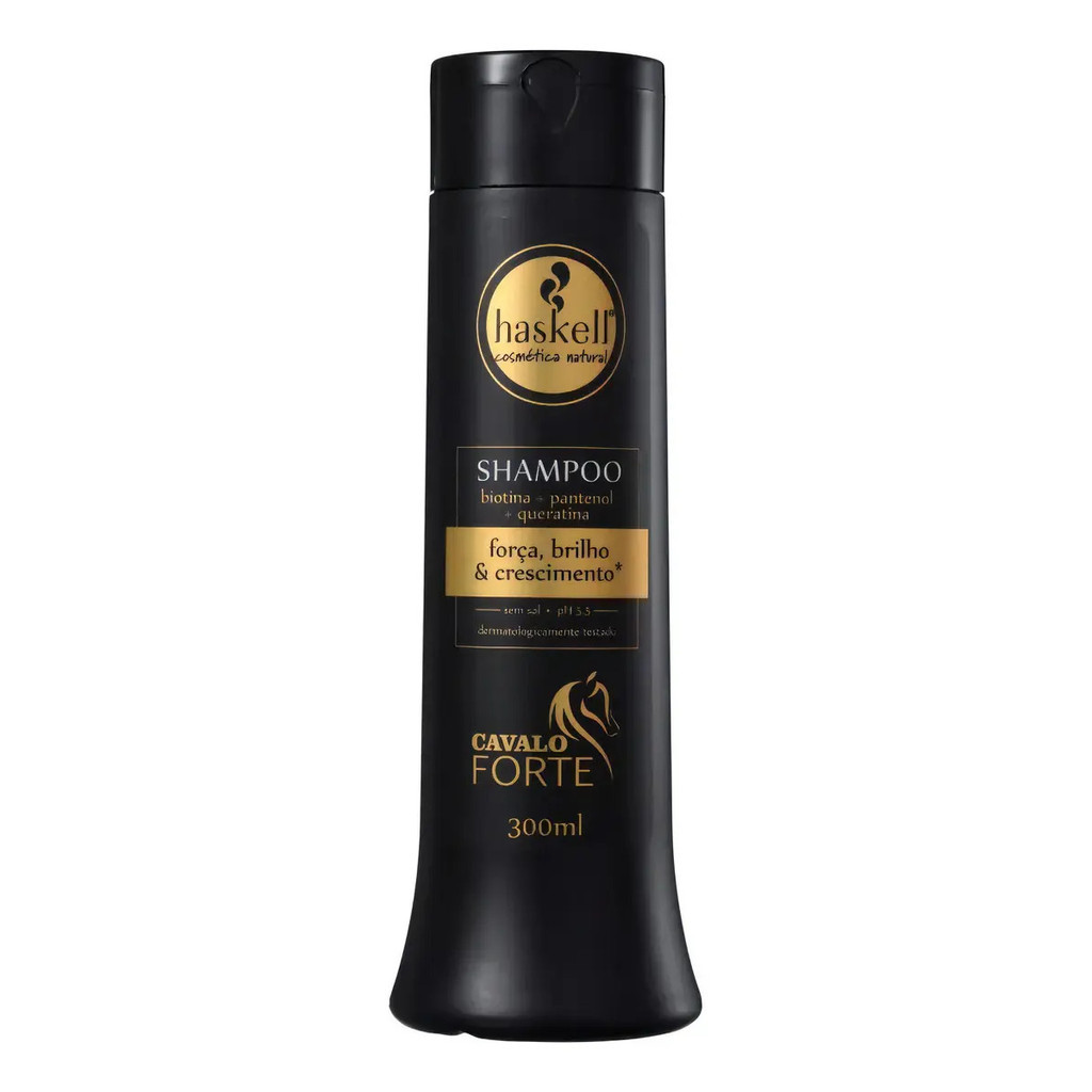 Haskell Shampoo Cavalo Forte 300ml Fortalecimento Brilho Limpeza Suave
