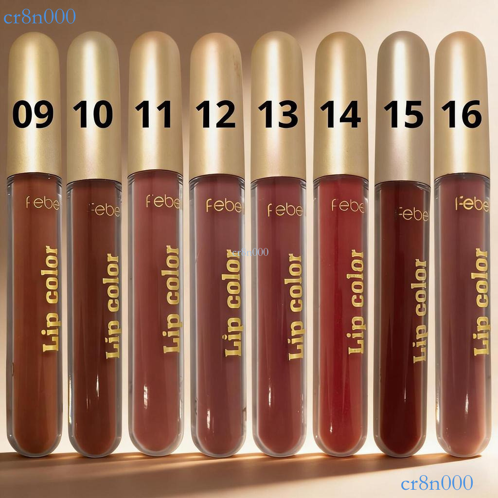 Lip Color Velvet Matte Febella - Batom Líquido, Efeito Aveludado, Longa Duração BM40130-9-16 💖 cr8n000