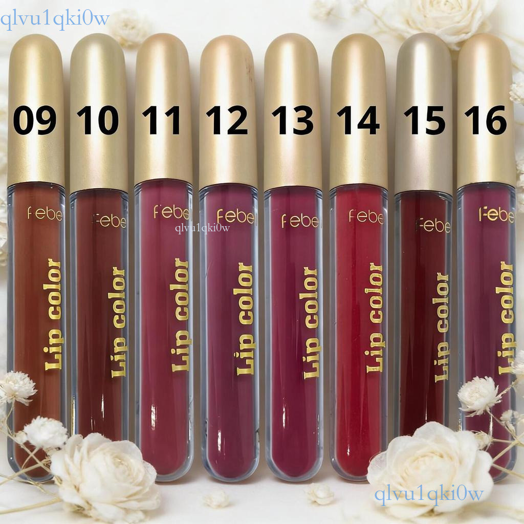 Lip Color Febella Batom Líquido - Velvet Matte, Efeito Aveludado, Longa Duração BM40130-9-16 💖ki0ww