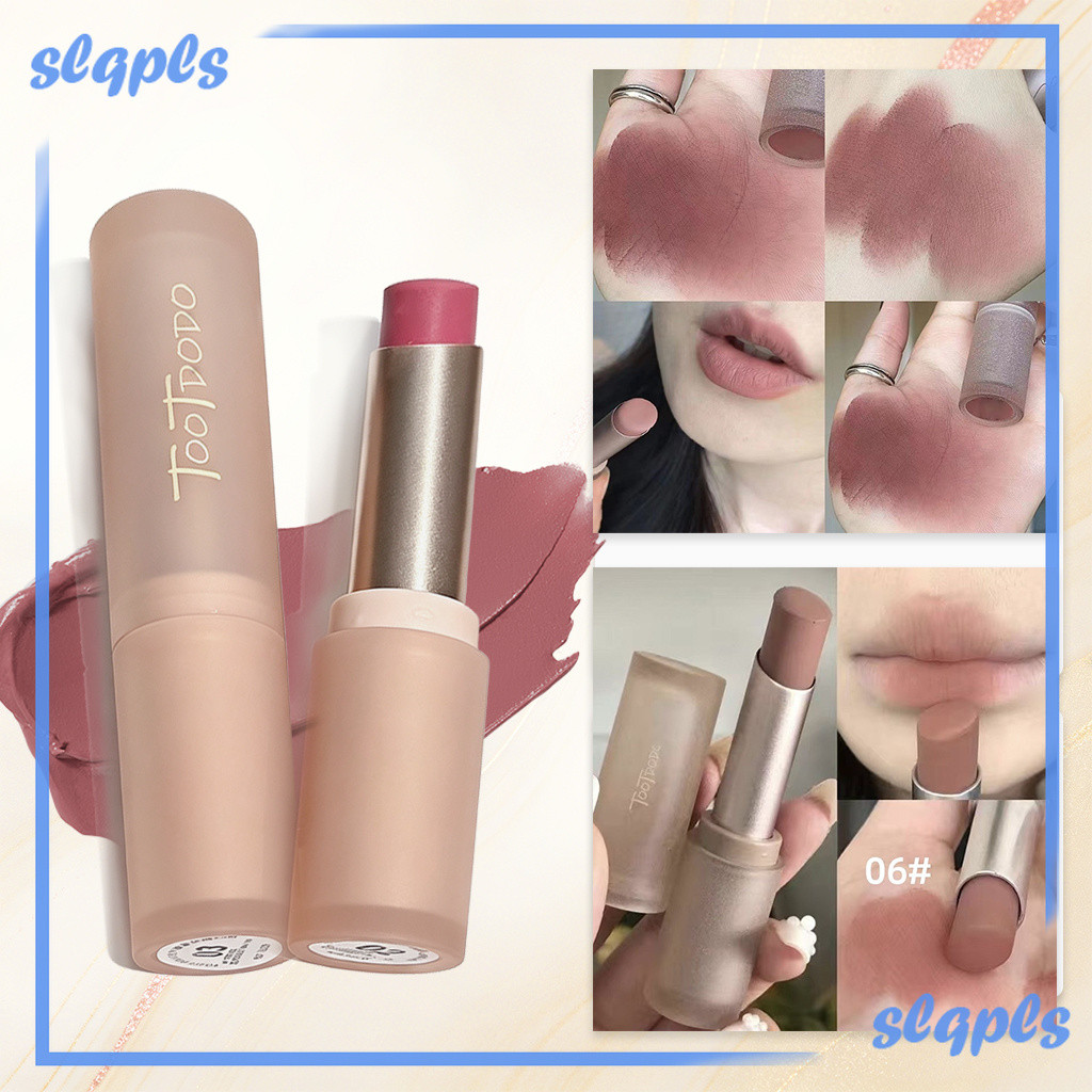 Toot Dodo Air Mist Velvet Lipstick Batom De Veludo Longa Duração Não Desbotante Mate Pasta De Feijão Nude Color Lip Gloss
