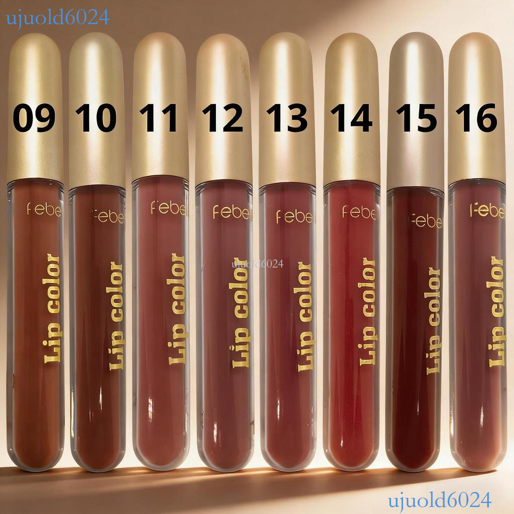 Lip Color Velvet Matte Febella - Batom Líquido, Efeito Aveludado, Longa Duração BM40130-9-16 ✨ujuold6024