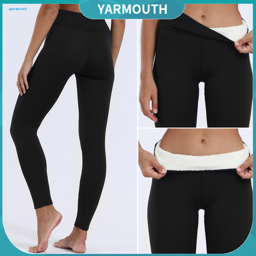 Women Leggings High Waist Slim Fit Women’s Velvet Lined – Lift Thickened Warm Yoga Sports Pants Solid Color for Outd