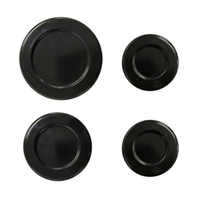 Kit 4 Espalhadores Tampinhas Fogão Atlas Utop Antigo – 1 Grande, 1 Média, 2 Pequenas