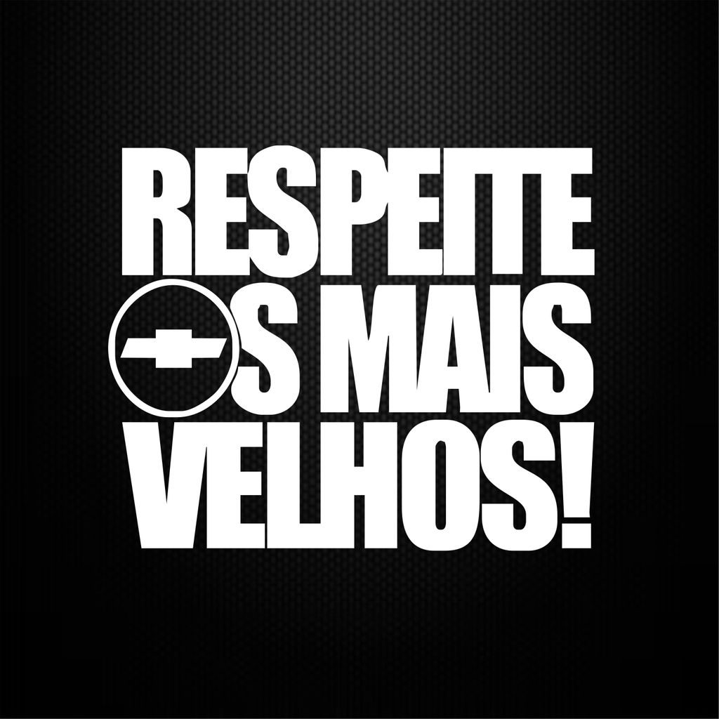 Adesivo Respeite Os Mais Velhos (GM Chevrolet) - Pequeno - Adesivos Para Carro Antigos