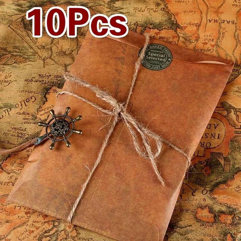 10 Pçs/Lote Estilo Antigo Vintage Envelope De Papel Marrom Embalagem Kraft Para Retro Cartão De Convite Pequena Carta De