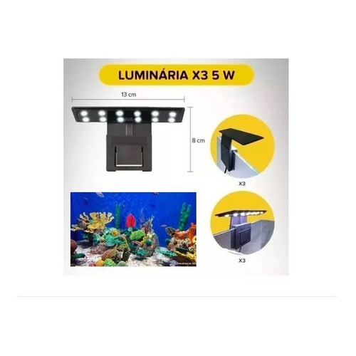 Luminária  X3 6w Modelo Preto Com Led Cor Branco