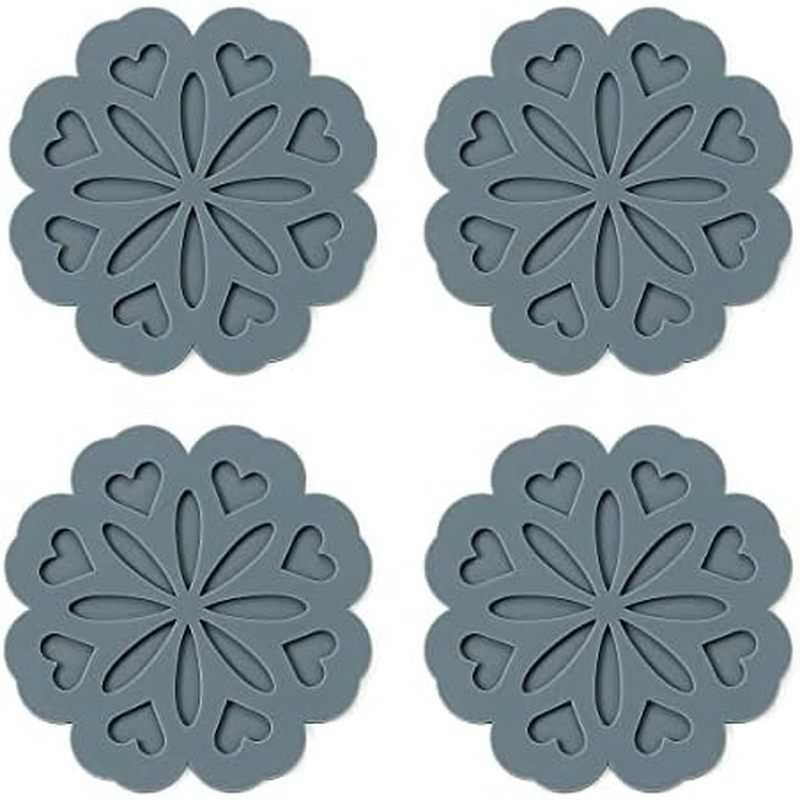 Conjunto De 4 Tapetes Trivet De Silicone-Almofadas Quentes Para Suporte De Panela Quente Mesa & amp ; Bancada-Pratos-Ant