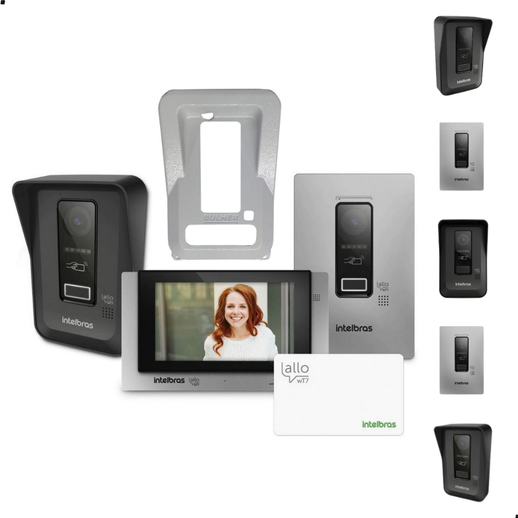 Interfone Video Porteiro Eletrônico WT7 Com Wifi Camera Integrada E Protetor Anti Roubo
