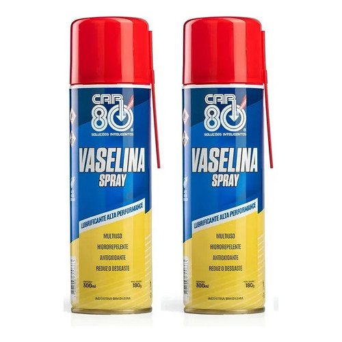 Kit 2 Vaselina Spray Lubrificante Alta Performance Car 80