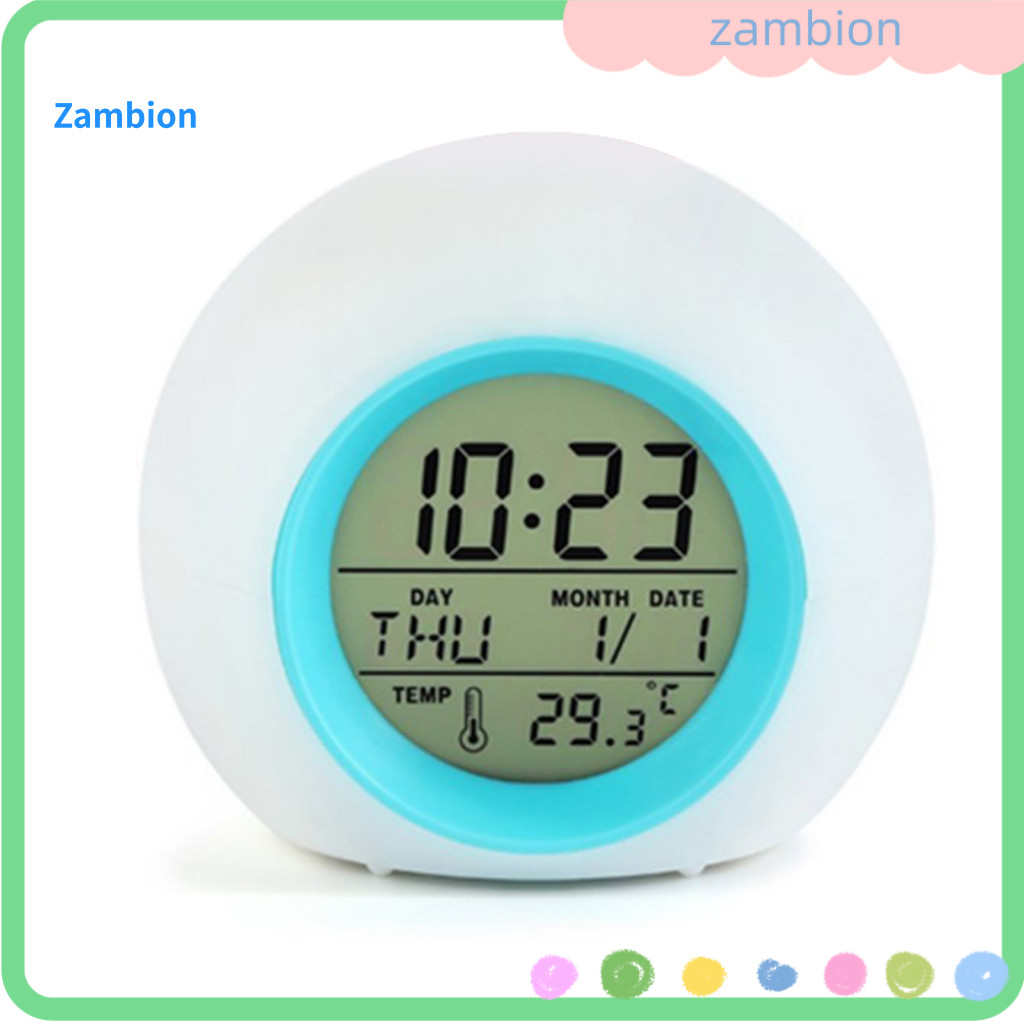 LED display shows time date and temperature Switch between 12-hour 24-hour formats as well Fahrenheit Celsi