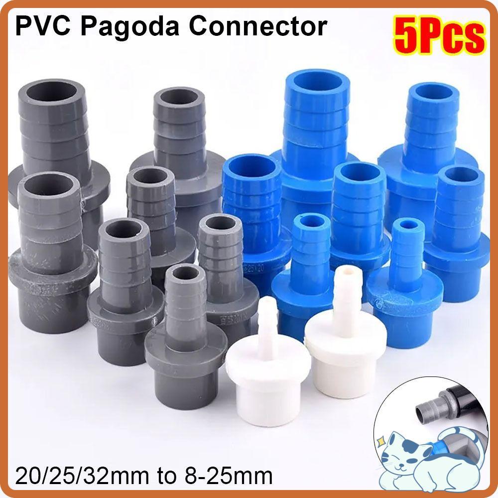 Conector Do Pagode PVC De 5 Pces , Adaptador Macio Da Junção Mangueira De 20/25/32mm A 8-25mm , Acessórios Plásticos Tub
