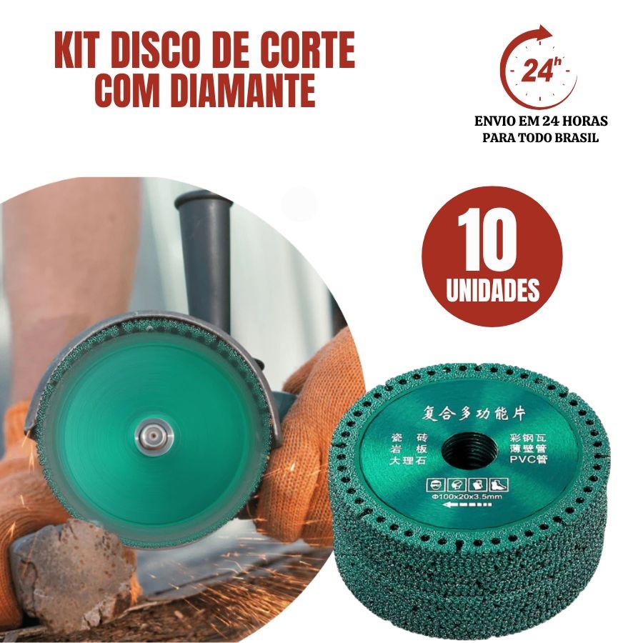 6 Em 1 Disco De Corte Com Diamante Lâmina Multifuncional Ultra Fino Para Azulejo Cerâmica PVC Vidro