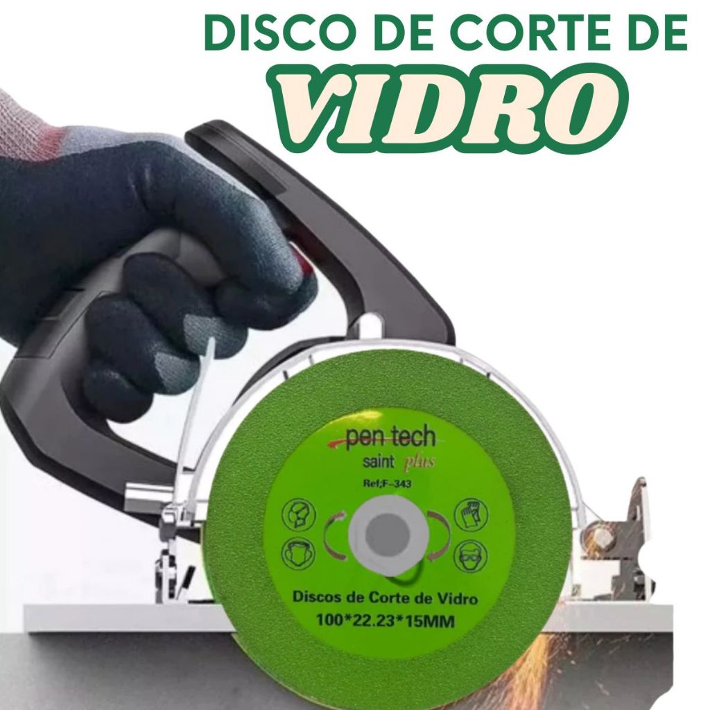 Kit 2 Discos De Corte Vidro  Lâmina Diamantada Ultra Fino 100mm 4 Polegadas
