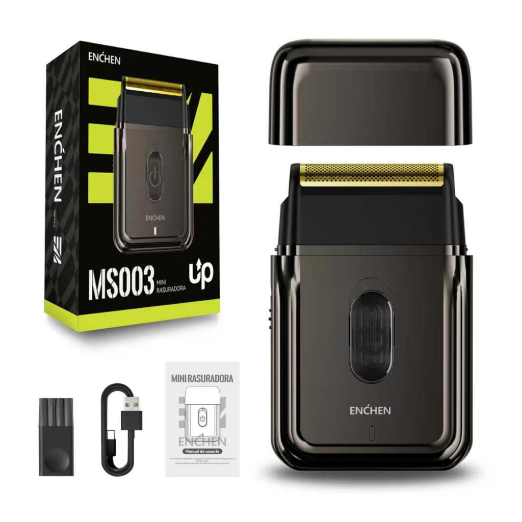 Barbeador Elétrico Portátil Enchen MS003 Homem Lâmina Ultra Fina 0,05mm Aparador Pop-up USB Recarregável