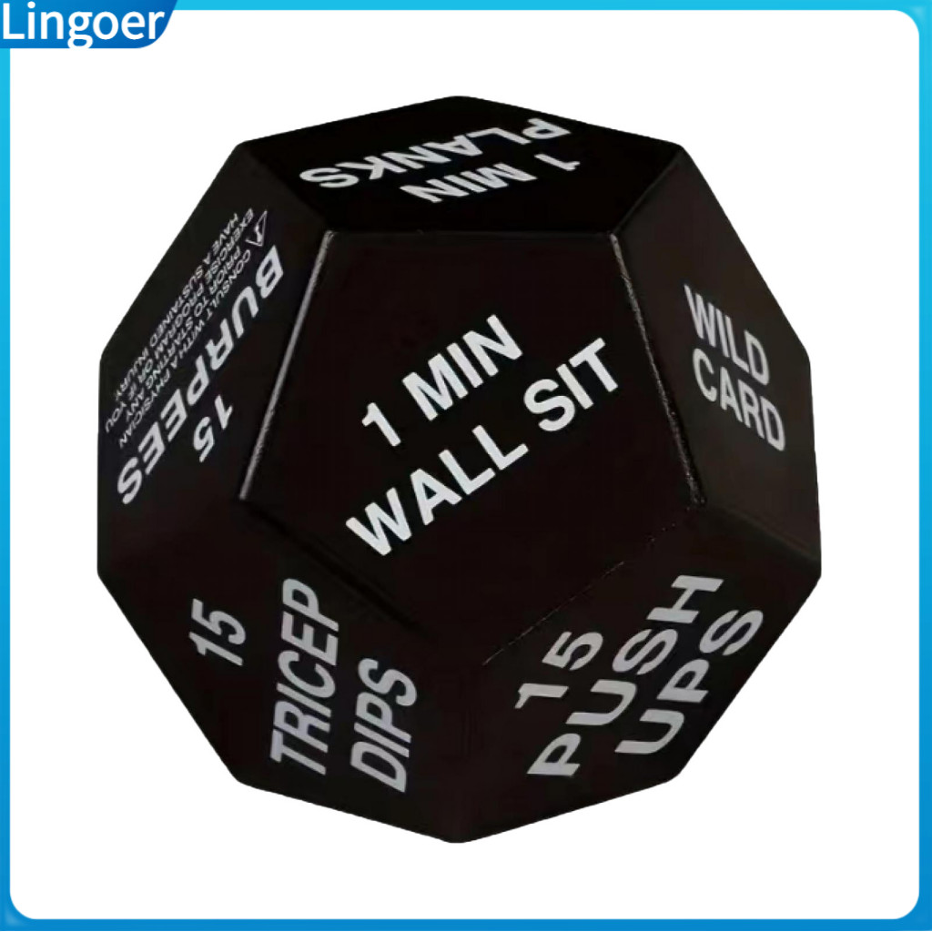 Fitness Dice Multi-sided Exercise Decision Pocket Size Home Gym Workout Tool Stress Relief Toy for Men Women Athletes Sp