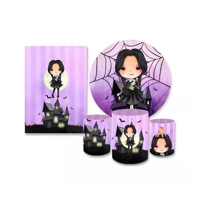 Kit Casadinho Capa Painel Redondo + Trio Cilindros Veste Fácil Wanda Cute Infantil