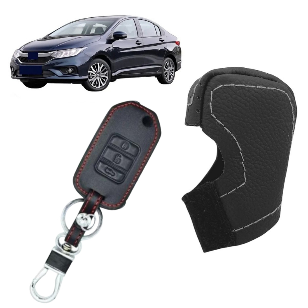 Kit Capas Couro Alavanca Câmbio Automático + Chave Canivete City Hrv 2022 2023