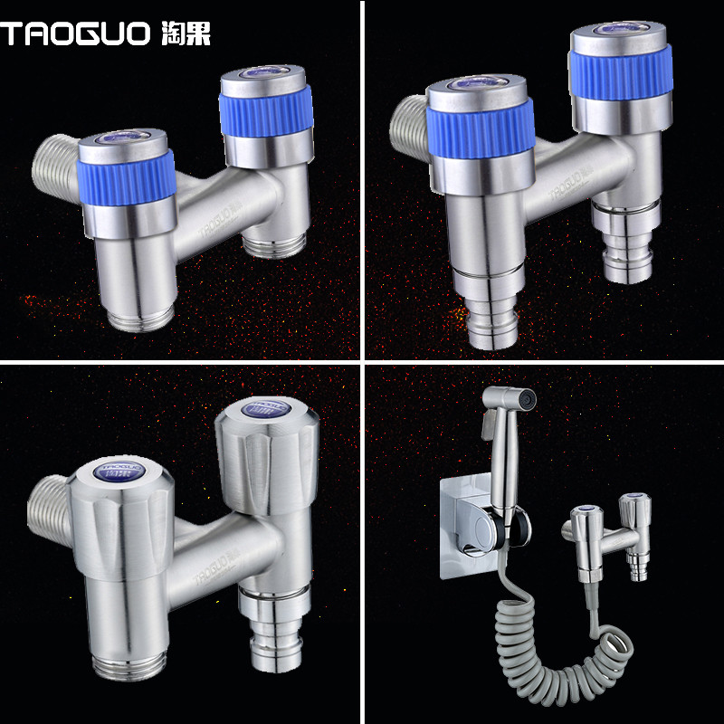 Taoguo One-In Two-Out One-Point Two-Three-Way 4 pontos duplo controle duplo 304 lavagem de válvula angular de aço inoxid