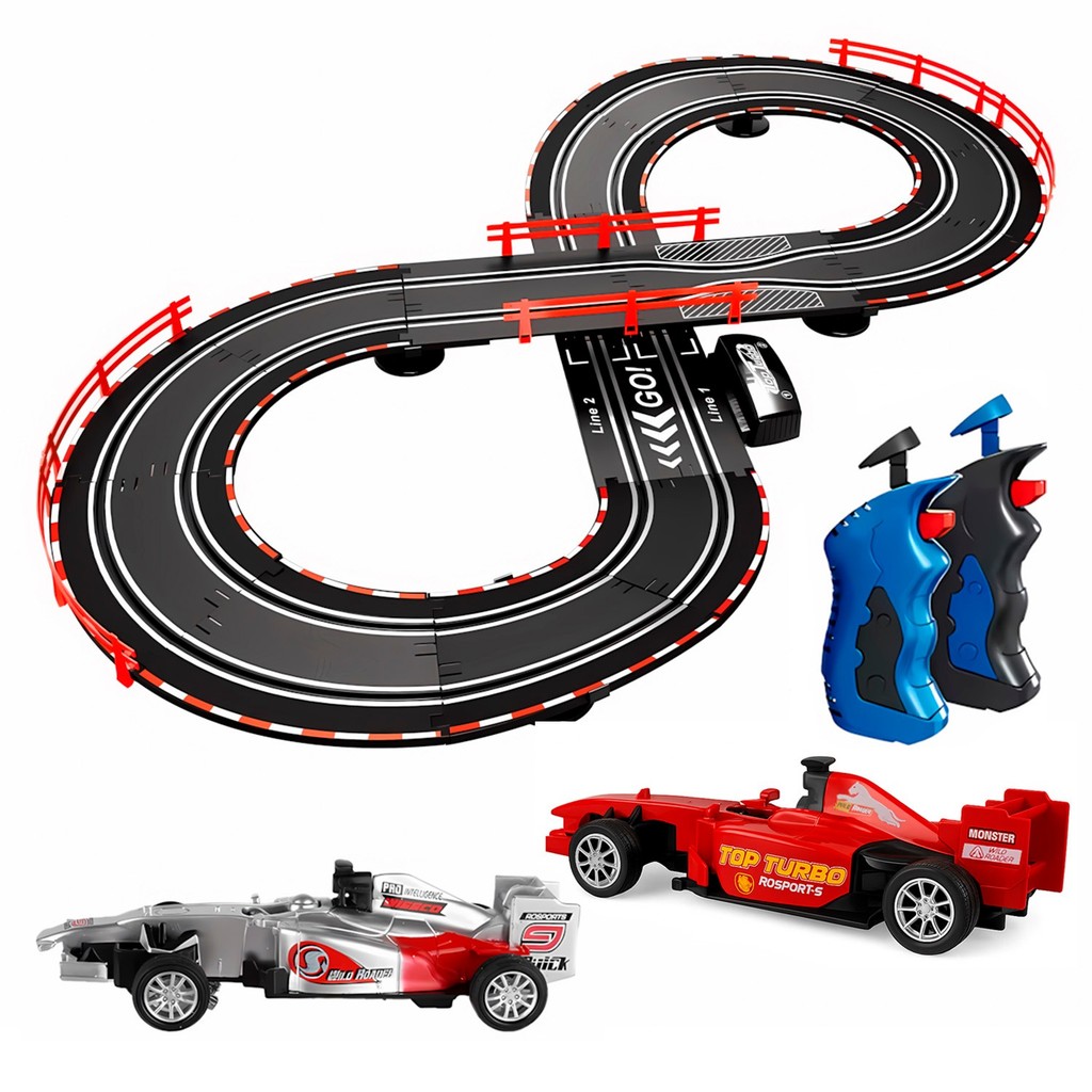 Brinquedo Auto Pista F-1 Soma Com Carrinhos Em Escala 1:43 E Controle Remoto Para Corridas