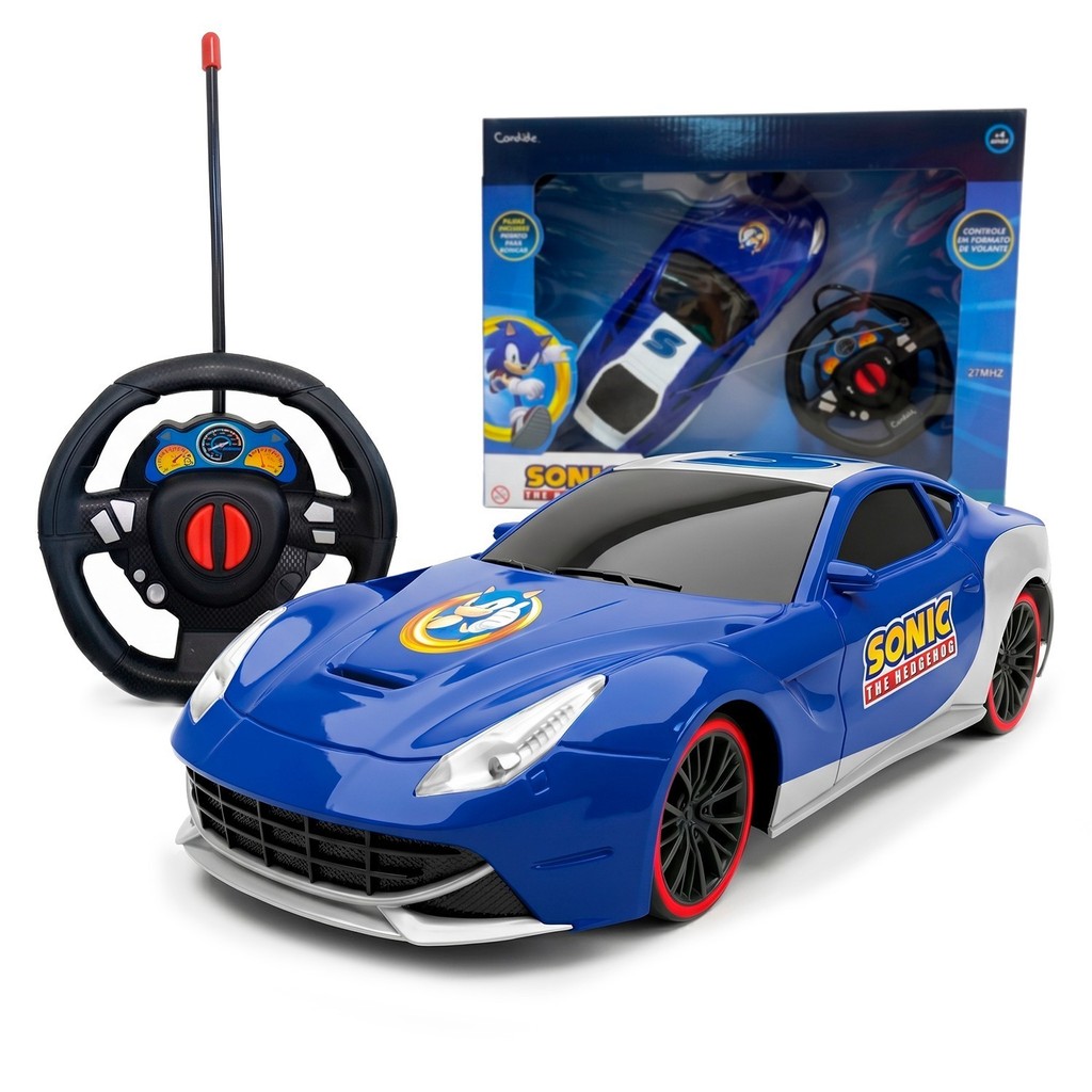 Brinquedo Carrinho De Controle Remoto Sonic Auto Racing Infantil 34003 - Candide