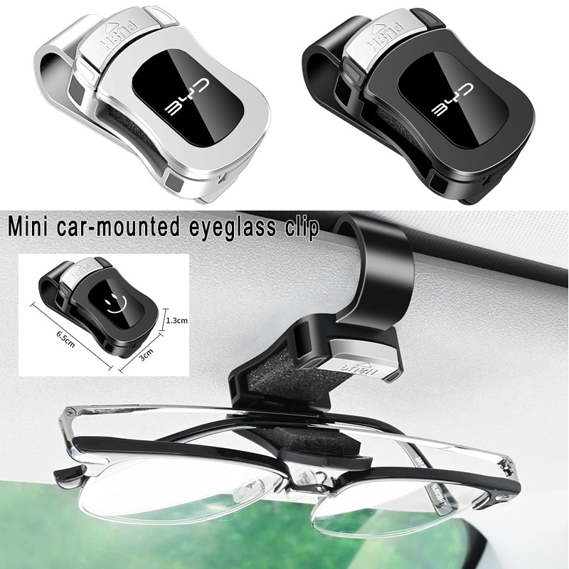 BYD Clipe De Óculos De Carro Suporte Armazenamento De Viseira De Sol Adequado Dolphin Mini Song Pro Plus Seagull Seal Ki