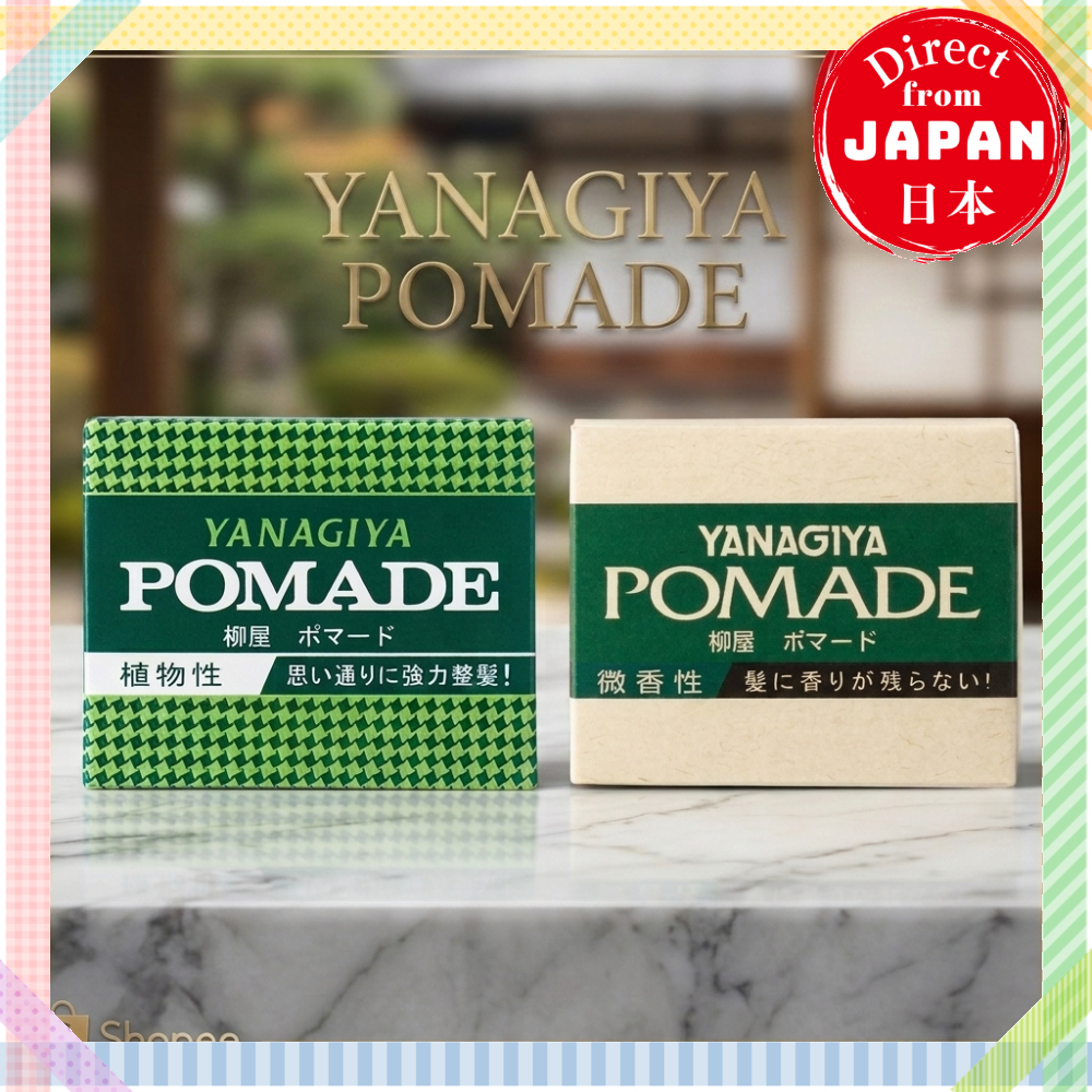 YANAGIYA Pomade 120g 2 Tipos Fragrância Suave Pomada Capilar Masculina Fixação Forte Brilho Japão