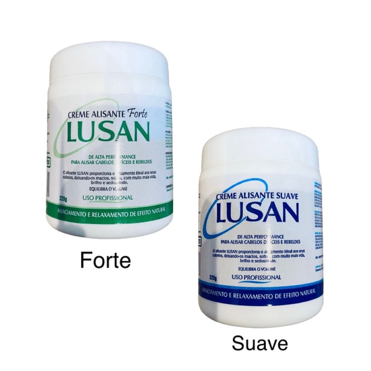 Kit Creme Alisante Lusan 01 Forte 220g + Suave 220g