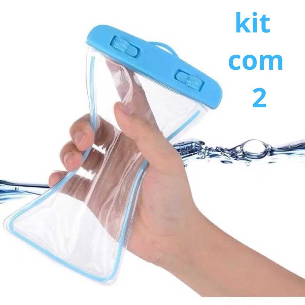 kit com 2 capa protetora prova d'agua Capa De Celular Mergulhos Aquáticas Chuva