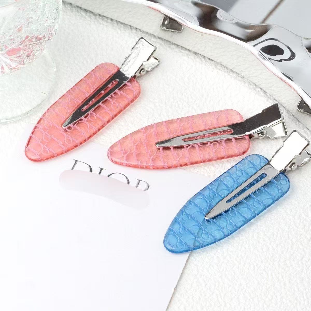 2 peças de grampo de cabelo simples e doce sem marcas, para franja lateral, grampo bico de pato, acessório fofo para a