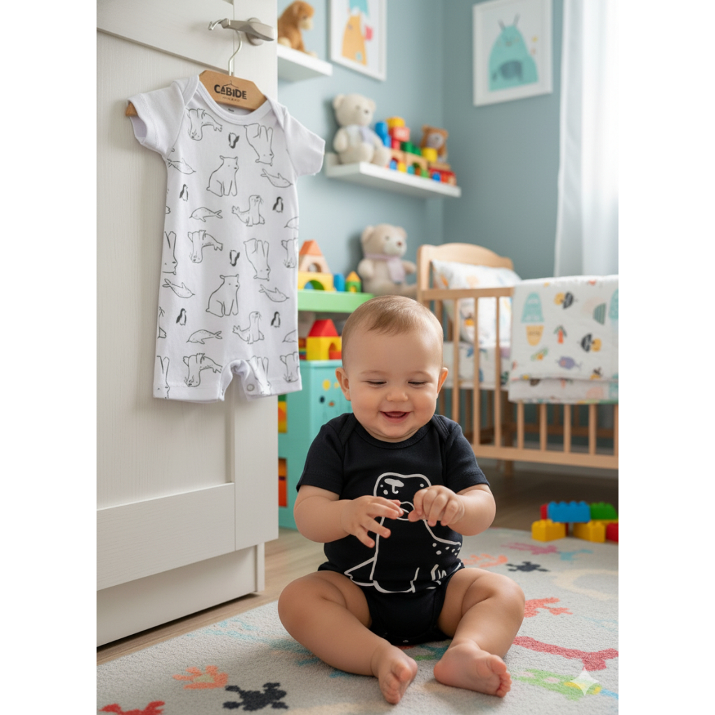 Kit 2 Macacão Bebê Menino Suedine Animais Marinho