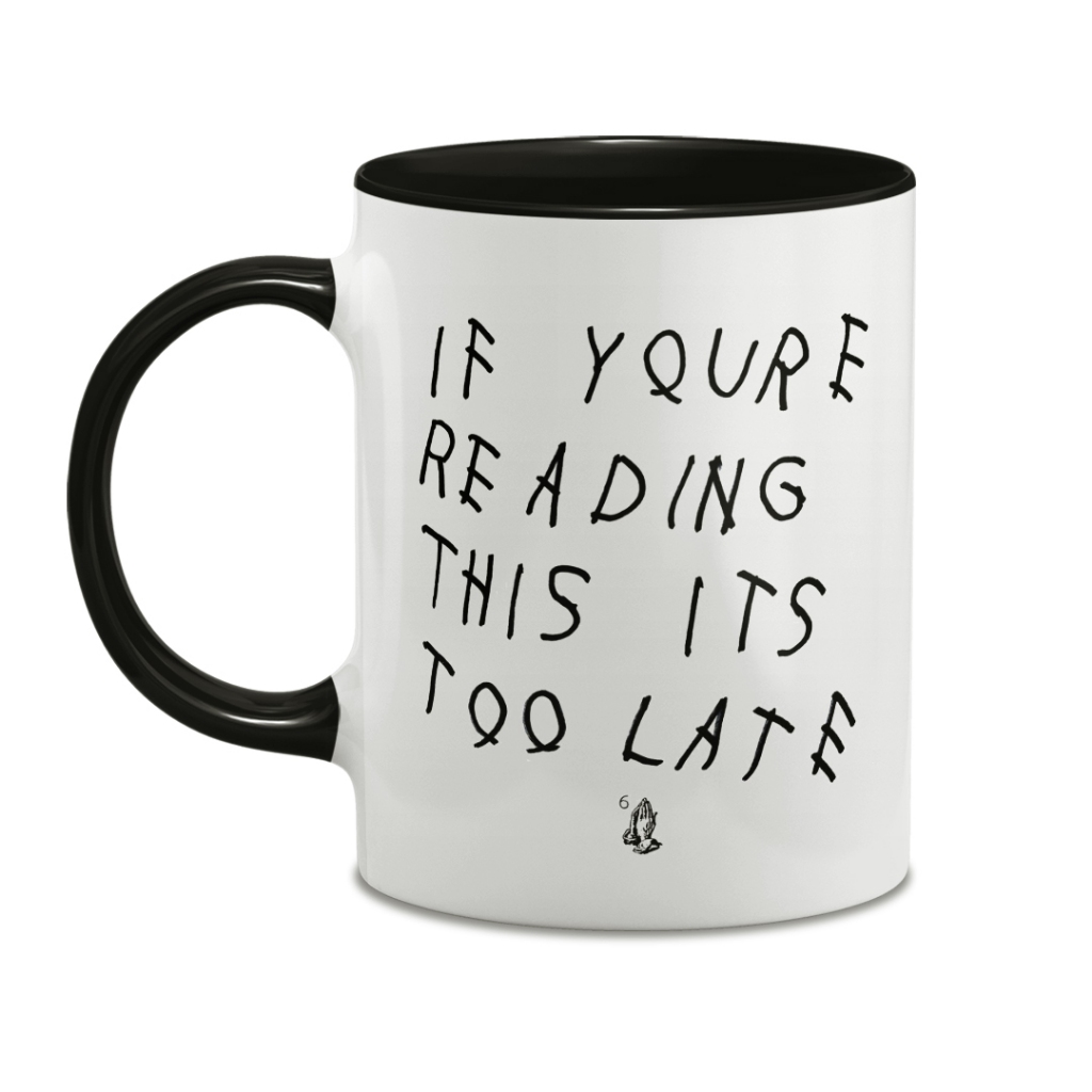 Caneca Personalizada Drake 'If You're Reading This It's Too Late' Album Hip-Hop  #drake #hiphop #music-Presente Criativo