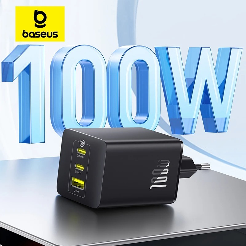Baseus 100w gan carregador rápido portátil tablet