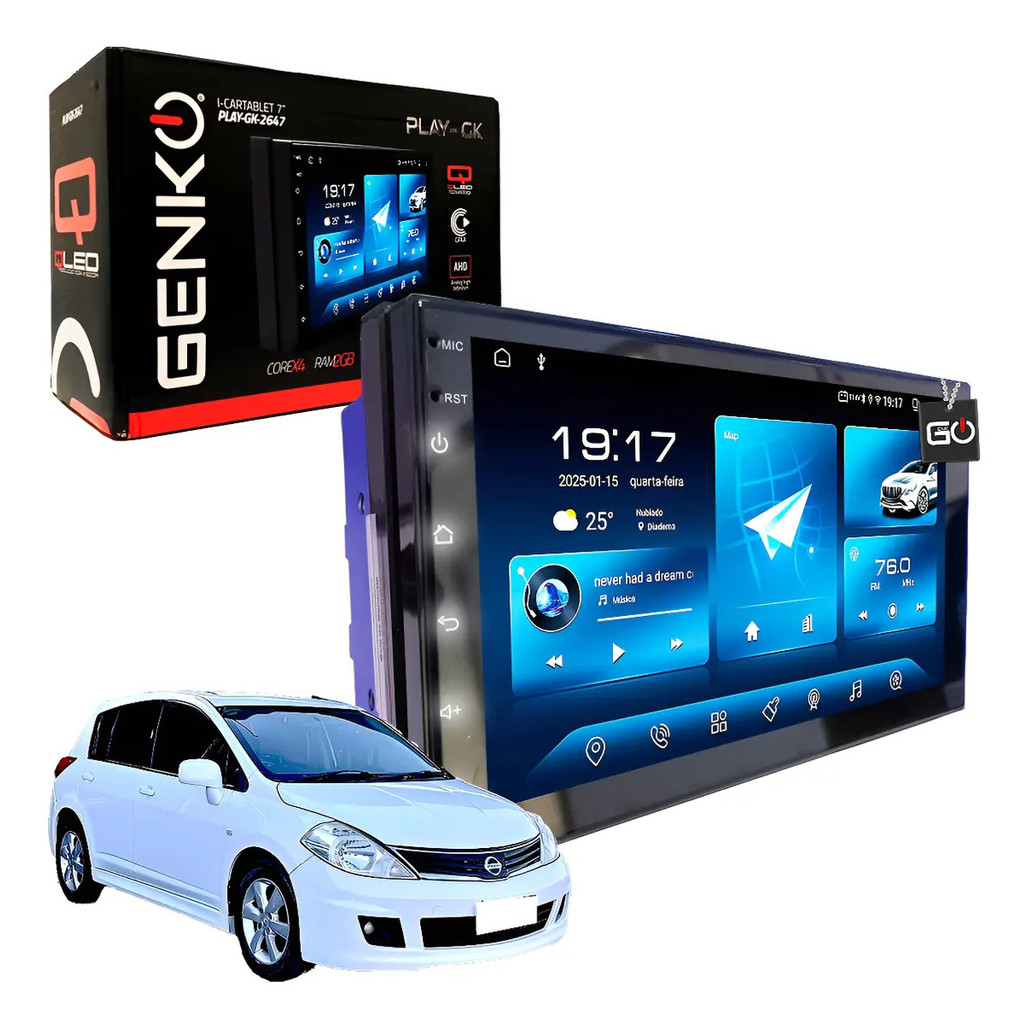 Kit Multimidia Android 64gb Tiida Netflix Maps Carplay Gps
