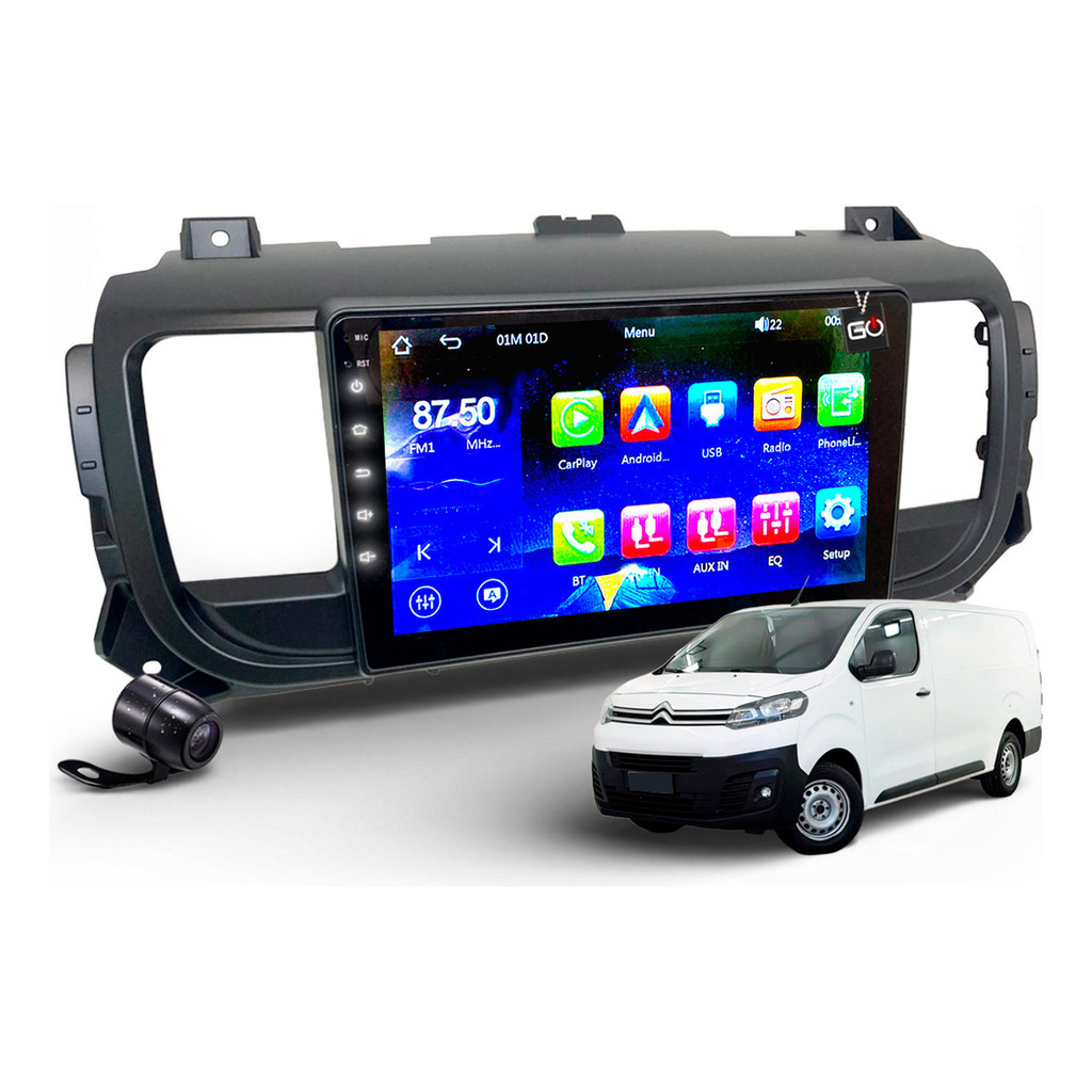 Multimídia Mp10 Jumpy 2019-2024 Waze Maps Gps Via Carplay 9p
