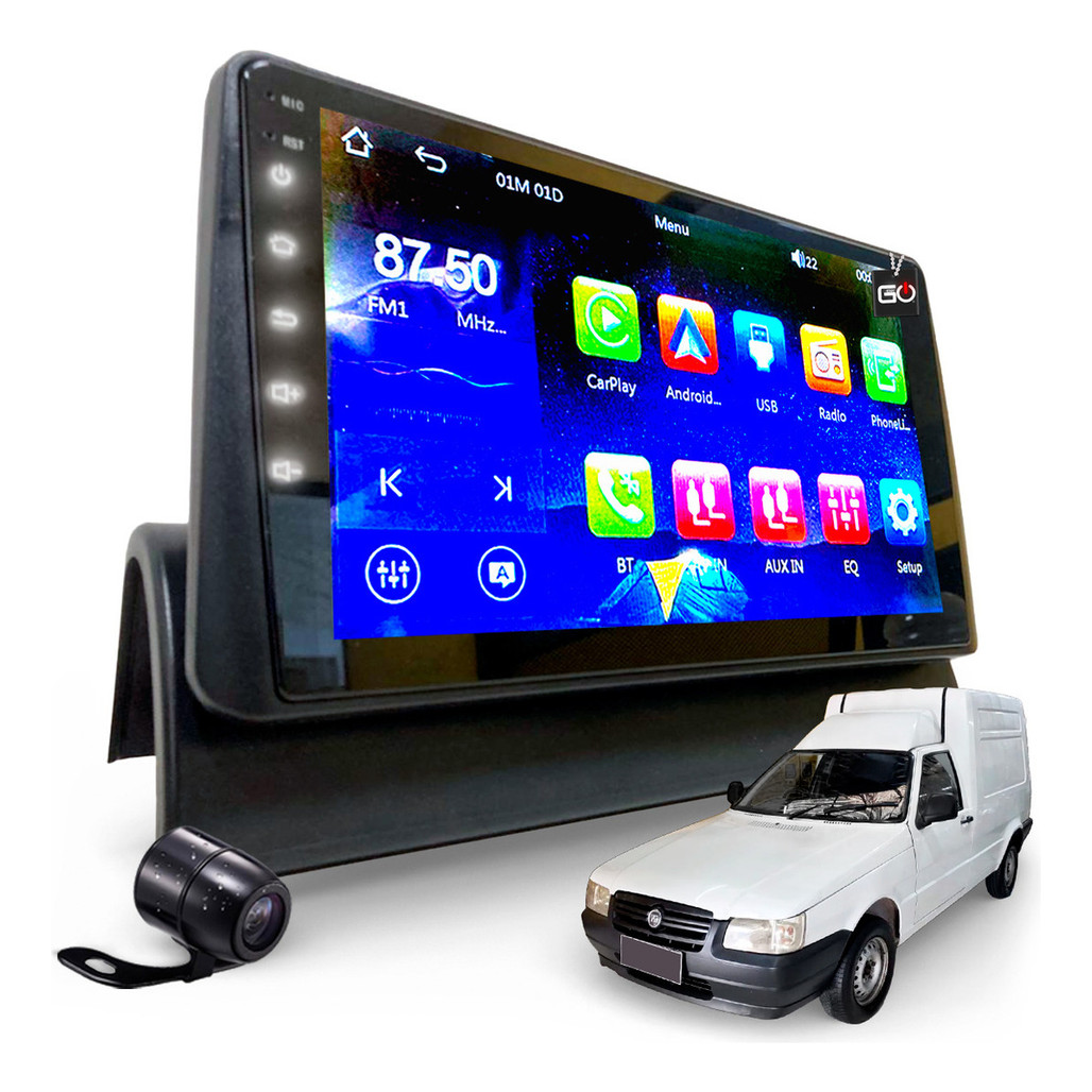 Multimídia Mp10 Fiorino 1994-2013 Waze Maps Gps Via Carplay