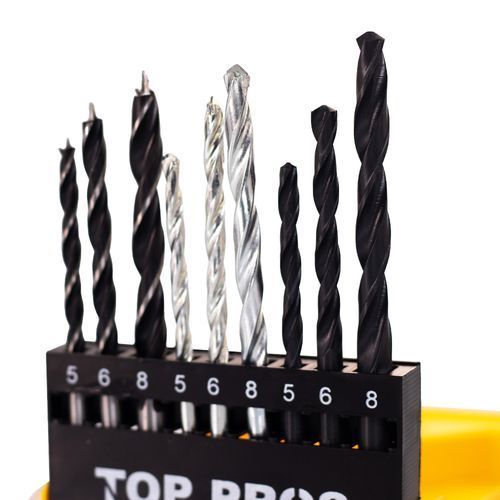 Kit Broca Madeira Metal 9 Pecas Alta Precisao Duravel Ferramentas Manuais