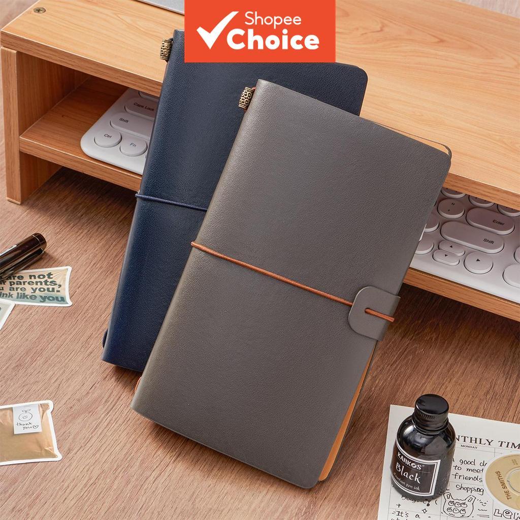 A6 caderno criativo com marcador de metal, inclui papel de couro, papel pautado, bolsa de PVC, ideal para manuais,