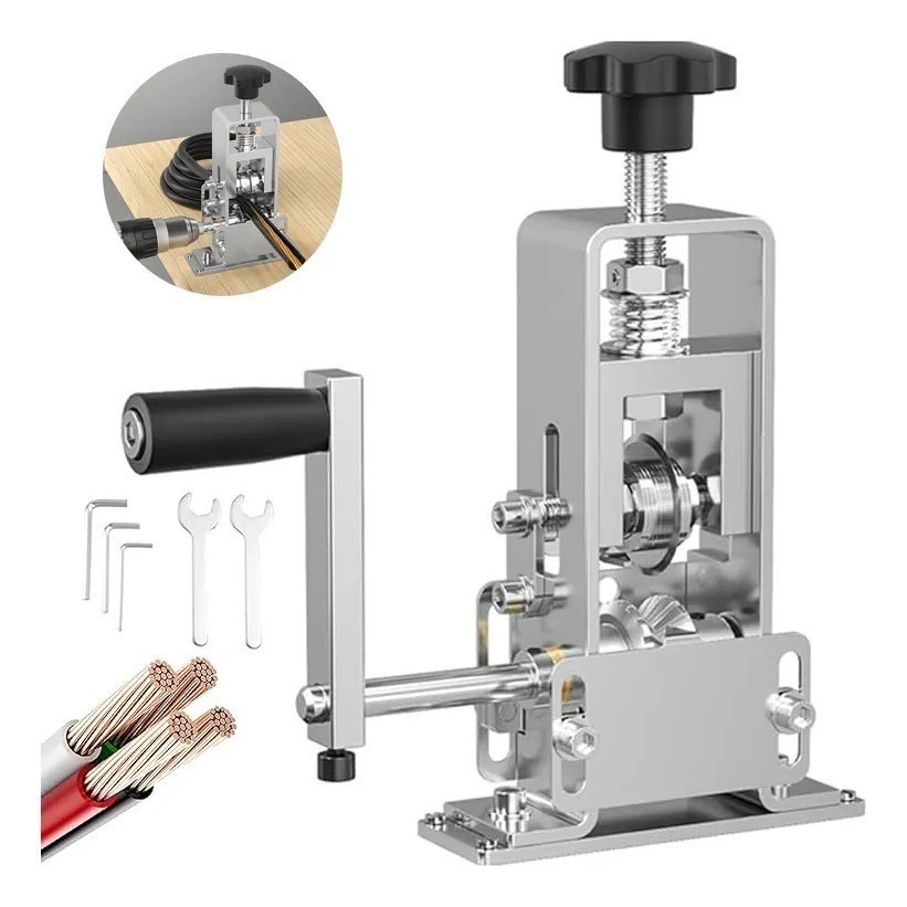 Maquina Decapador De Fios Portátil Descascador De Fios Manual Metal Resistente 1-25mm