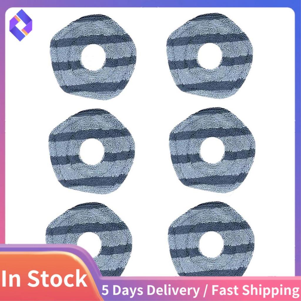6 PCS Mop Pads Para X10 Pro Omni Robot Vacuum-Absorção De Água Aprimorada E Acessórios De Limpeza Reutilizáveis