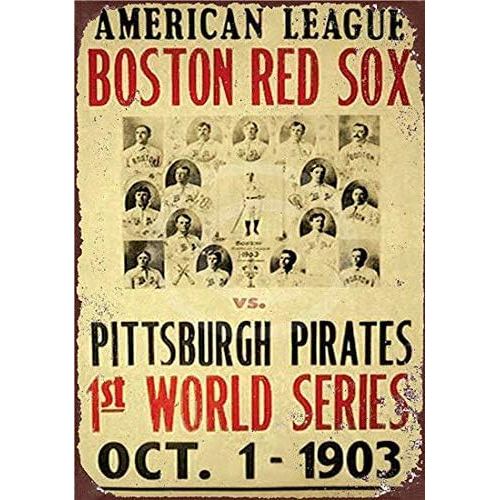 Vintage Custom Metal Signs 8 x 12 - American League Baseball Chic Art Wall Decort Home Yard Signs Bar Hotel Cafe Pub res