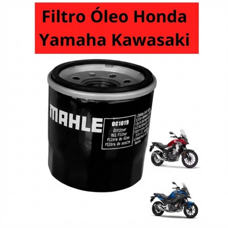 Filtro Óleo Honda CB 500 NC 700 750 Shadow 600 Yamaha Kawasaki Metal leve 0C 1019 Alta Durabilidade