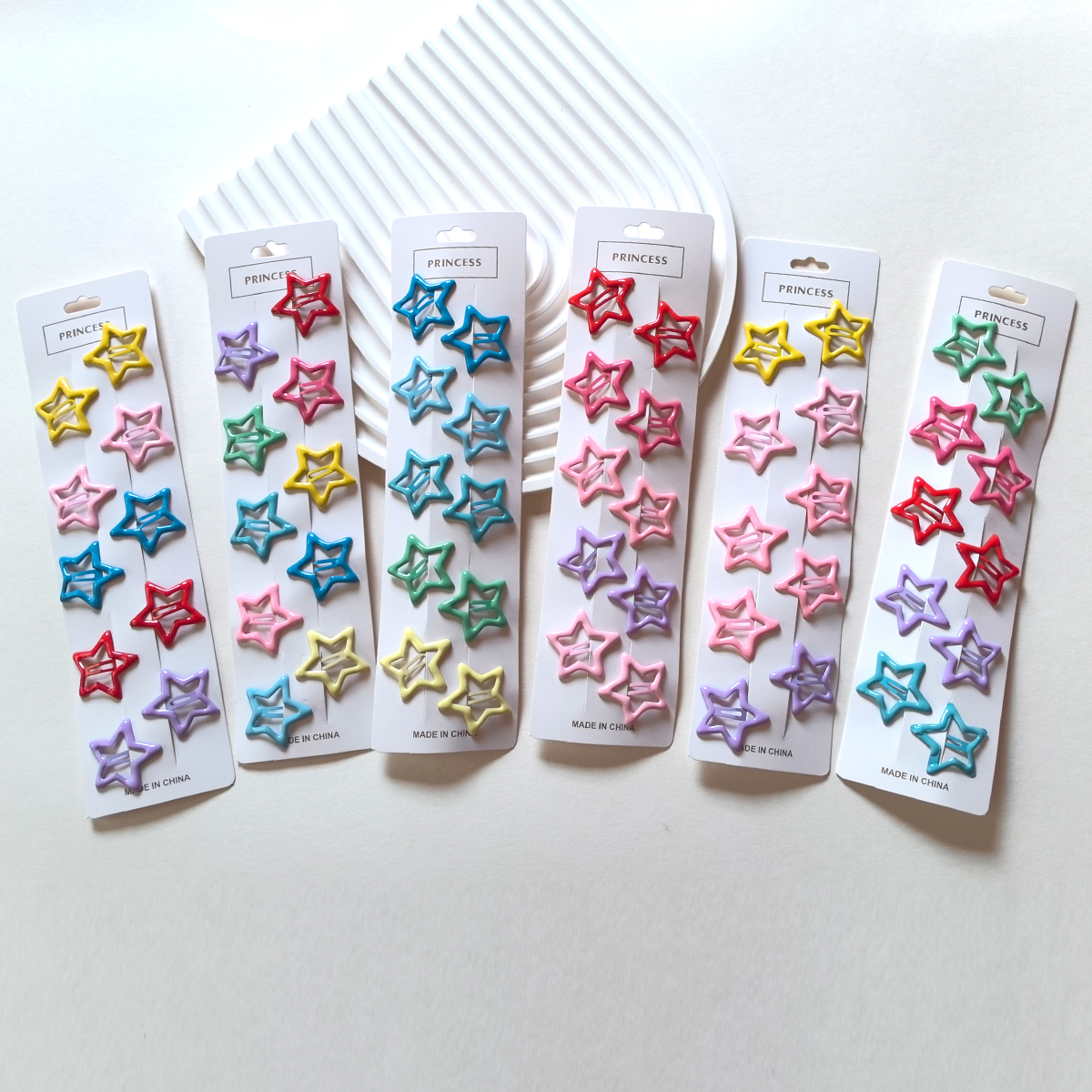 Novos 10Pcs Clipe de Cabelo Estrela Y2K para Meninas: Grampo de Cabelo Durável, Borretes de Metal Coloridos para Uso