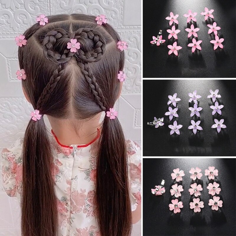 10PCS Nova Princesa Fofinha Flor Meninas Fivela De Cabelo Grampos Para Crianças Headwear Hairgrip Hair Clips Acessórios