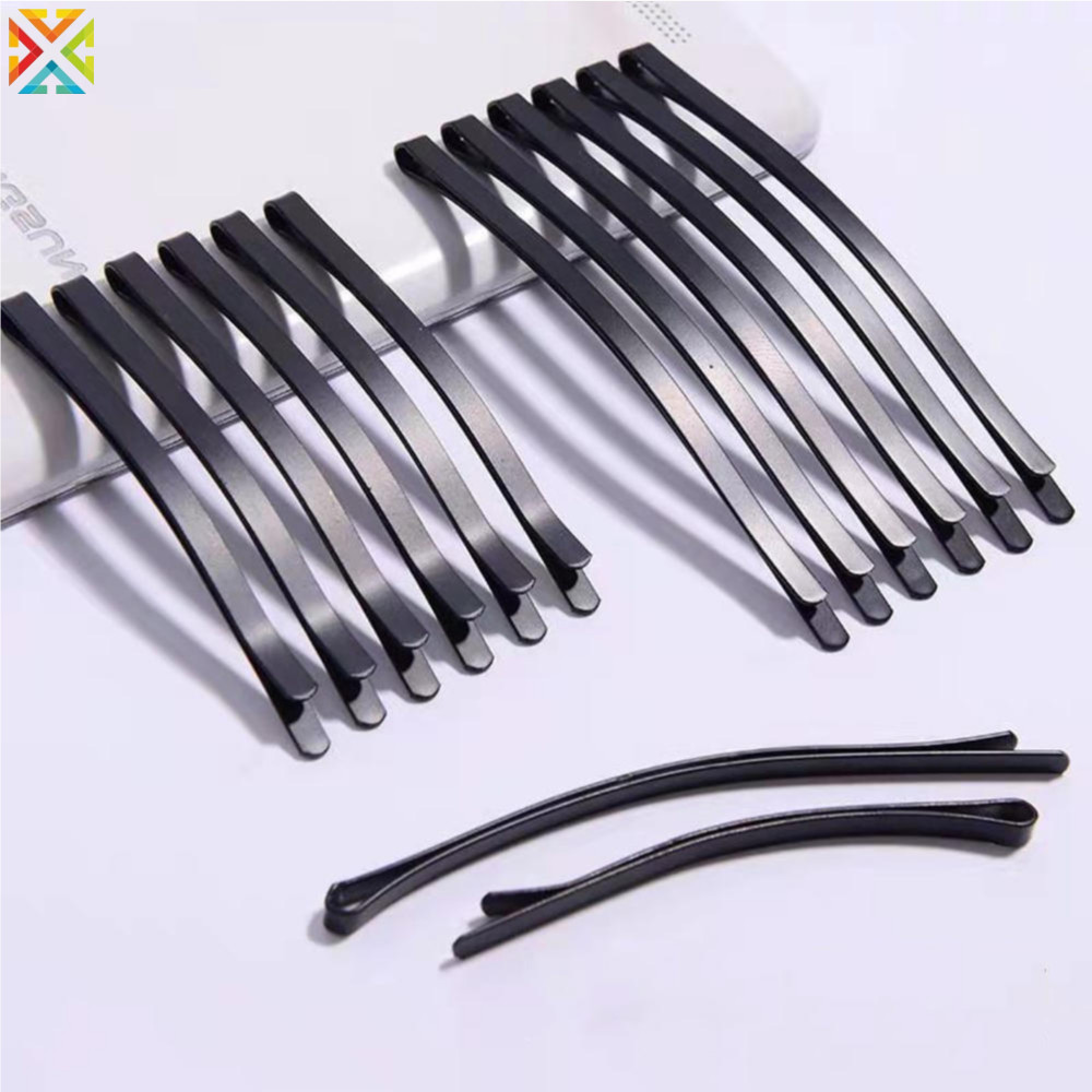 Clip De 10pcs Franja Cabelo Grande Pequeno Dobra Preto Uma Palavra Arco Quebrado Disco Espesso E Apertado